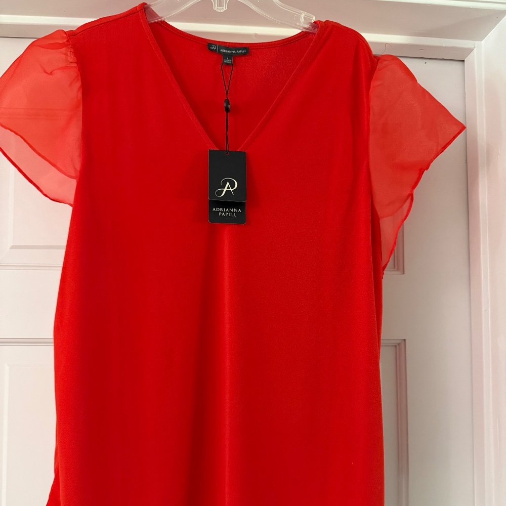 Adrianna Papell women’s red blouse